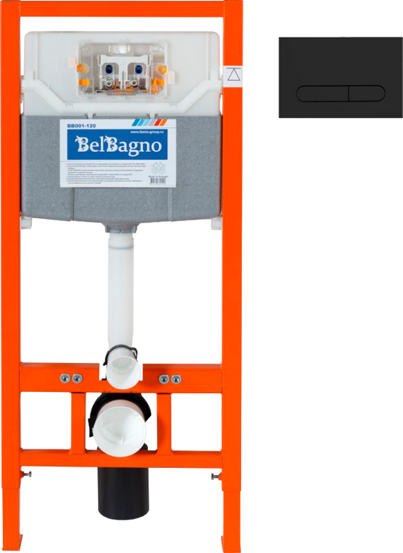 Инсталляция Инсталляция BelBagno BB001-120 + Кнопка Prospero BB007-PR-NERO.M черный матовый