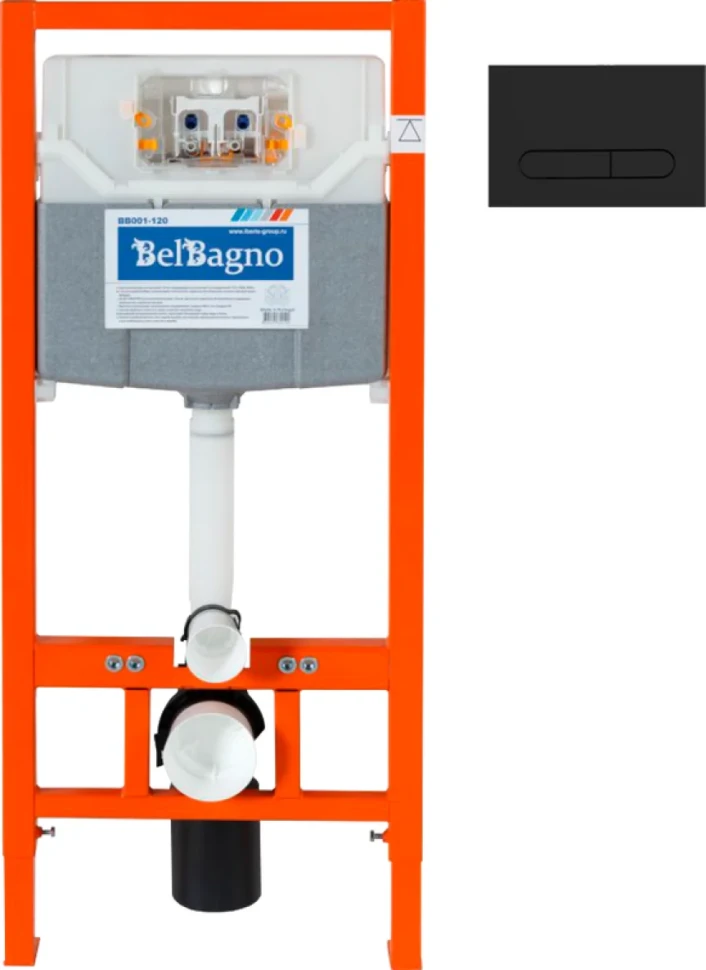 Инсталляция Инсталляция BelBagno BB001-120 + Кнопка Prospero BB007-PR-NERO.M черный матовый