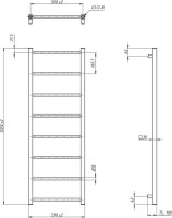 Полотенцесушитель водяной Grota Simple 53х120 полированный