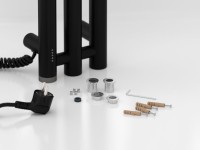 Полотенцесушитель электрический Сунержа Терция 4.0 31-0884-1506 150x15 см, подключение слева, скрытое подключение слева, матовый черный, I-образный