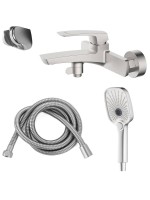 Смеситель для ванны с душем AZARIO Conda AZ-K3011BN сатин Смеситель для ванны с душем AZARIO Conda AZ-K3011BN сатин