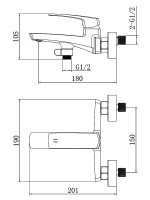 Смеситель для ванны с душем AZARIO Conda AZ-K3011BN сатин Смеситель для ванны с душем AZARIO Conda AZ-K3011BN сатин