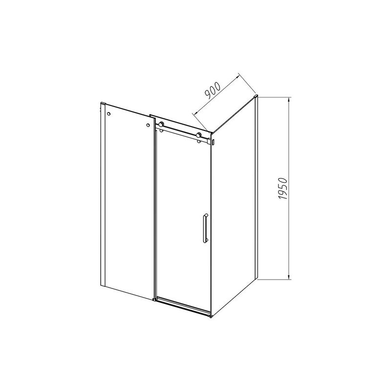 Душевой уголок Vincea Como-N VSR-4CN9016CGB 160х90 см, профиль матовый черный, стекло тонированное серое