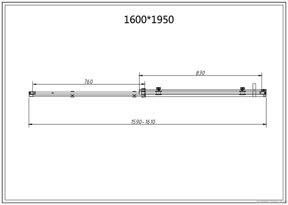 Душевой уголок Vincea Como-N VSR-4CN9016CGB 160х90 см, профиль матовый черный, стекло тонированное серое
