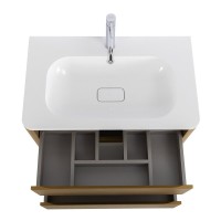 Мебель для ванной комнаты Cezares Relax 80 брашированное золото, раковина Cezares CZR-800/480-LV-MR-NV