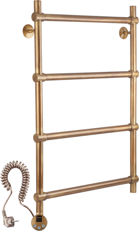 Полотенцесушитель электрический Secado Флоренция 2 85x55 см, подключение слева, бронза, лесенка, латунь