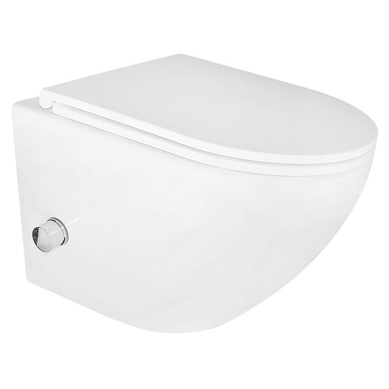 Унитаз подвесной AZARIO Grado AZ-046E-NR безободковый, с микролифтом, с биде