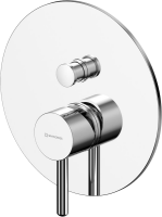 Встраиваемый смеситель для душа и ванны WHITECROSS Y Y1235CR С ВНУТРЕННЕЙ ЧАСТЬЮ, хром