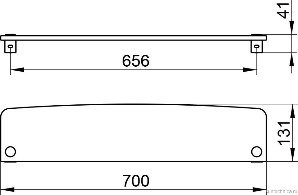 Полка Keuco Elegance new 11610 кристаллин, 70 см