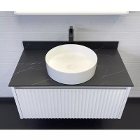 Тумба с раковиной Comforty Марсель 90 подвесная, матовая белая, раковина Comforty 9110