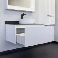 Тумба с раковиной Comforty Марсель 90 подвесная, матовая белая, раковина Comforty 9110