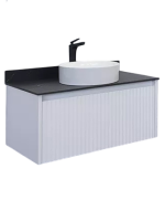 Тумба с раковиной Comforty Марсель 90 подвесная, матовая белая, раковина Comforty 9110