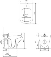 Унитаз приставной напольный Galassia Plus Design 6113