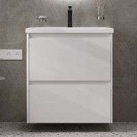 Тумба с раковиной Velvex Klaufs 70.2Y белая, подвесная