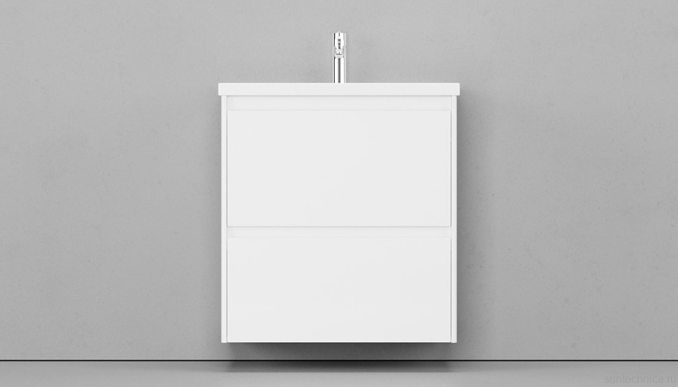 Тумба с раковиной Velvex Klaufs 70.2Y белая, подвесная