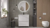 Тумба с раковиной Velvex Klaufs 70.2Y белая, подвесная