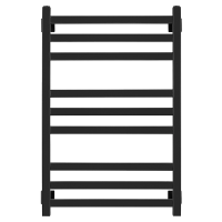 Полотенцесушитель электрический Secado Корсико 3 85x55 см, подключение справа, матовый черный, лесенка