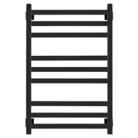 Полотенцесушитель электрический Secado Корсико 3 85x55 см, подключение справа, матовый черный, лесенка