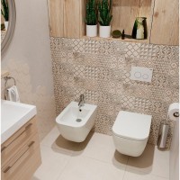 Система инсталляции для унитазов Lavinia Boho RelFix 77020046 5 в 1 с кнопкой смыва и дозатором, глянцевый белый
