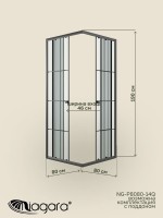 Душевая перегородка Niagara Eco NG-1008-14QKL (80х80x190 см)