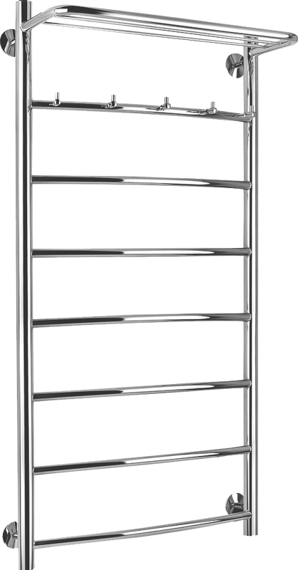Полотенцесушитель электрический Secado Милан 1 КСП 105x55 см, подключение справа, глянцевый хром, лесенка, с полкой