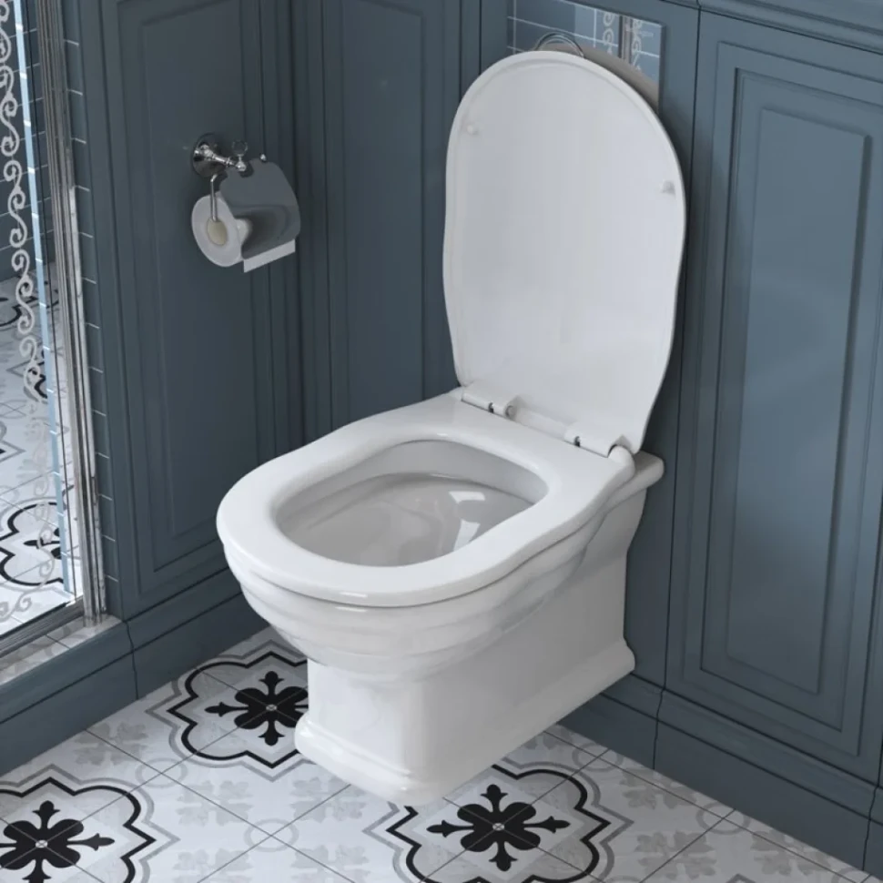 Унитаз подвесной BelBagno Boheme BB115CH безободковый, крышка BB115SC с микролифтом