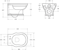 Унитаз подвесной BelBagno Boheme BB115CH безободковый, крышка BB115SC с микролифтом