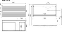 Мебель для ванной комнаты Sancos Folk 100 R ergraut soft