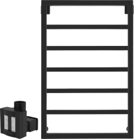 Полотенцесушитель электрический Secado Парма 4603777467807 85x55 см, скрытое подключение слева, матовый черный, лесенка