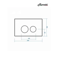 Клавиша смыва Maretti Елена AC12EA-015, хром