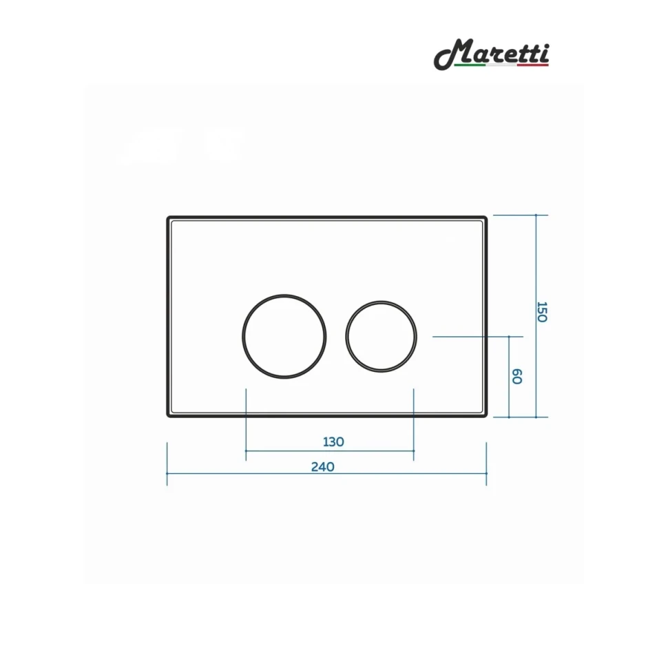 Клавиша смыва Maretti Елена AC12EA-015, хром