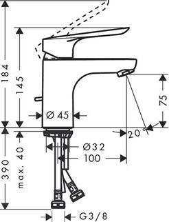 Смеситель для раковины Hansgrohe Logis E 71160000