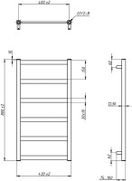 Полотенцесушитель водяной Grota Soffi 80x43, RAL9005 черный матовый