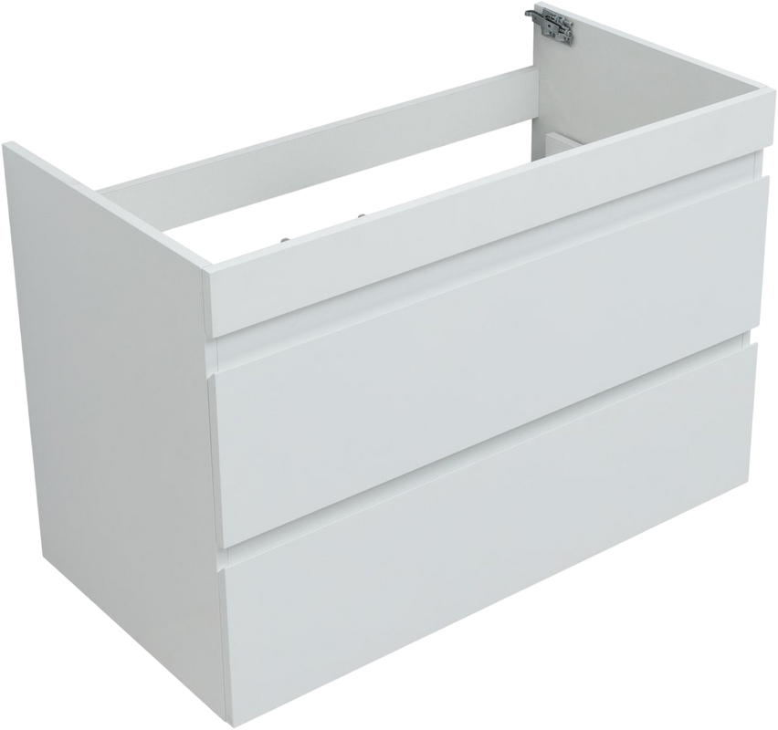 Тумба с раковиной Aquanet Нота new 90 подвесная, белая глянцевая