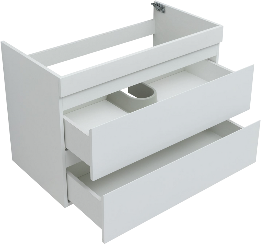 Тумба с раковиной Aquanet Нота new 90 подвесная, белая глянцевая