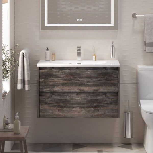 Тумба с раковиной BelBagno Kraft 39 80 pino pasadena, раковина BB-8099-3-80