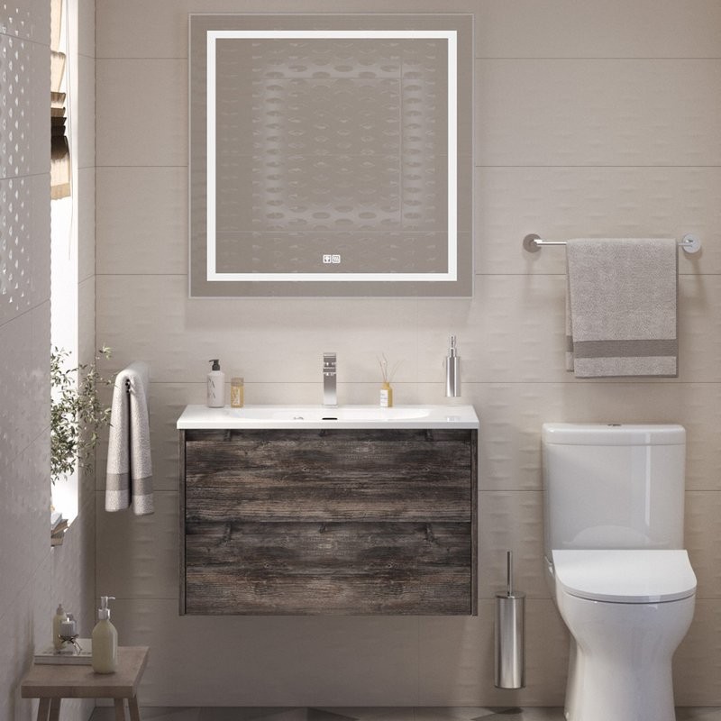 Тумба с раковиной BelBagno Kraft 39 80 pino pasadena, раковина BB-8099-3-80