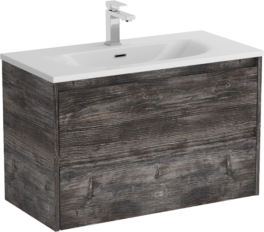 Тумба с раковиной BelBagno Kraft 39 80 pino pasadena, раковина BB-8099-3-80