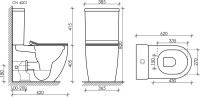 Унитаз-компакт напольный Ceramicanova Metropol CN4001