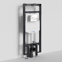 Система инсталляции для унитазов Wasserkraft Dinkel 58TLT.010.ME.BN02 с кнопкой смыва никель