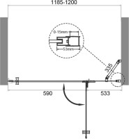 Душевая дверь в нишу BelBagno Kraft B-12-60/60-C-Cr R
