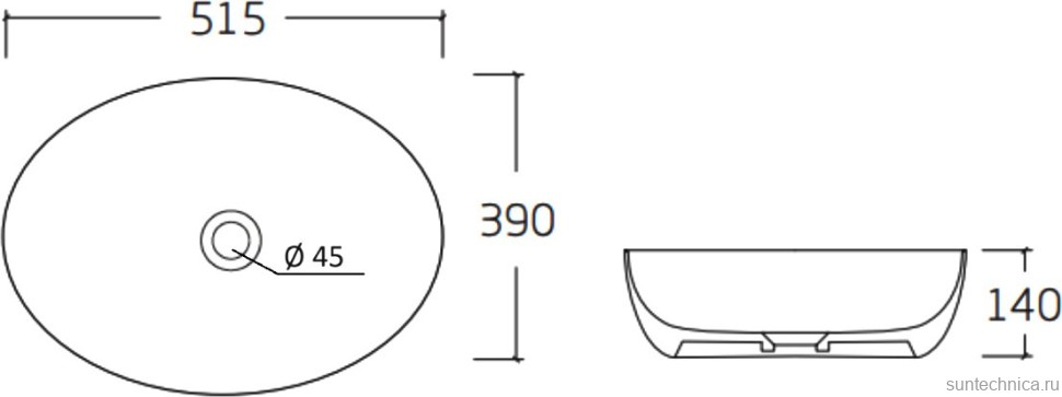 Тумба с раковиной Orange Line 100 подвесная, 2 ящика, матовая черная с раковиной B05-520W