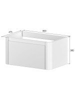 Тумба с раковиной Armadi Art Voi 80 подвесная, cashmere