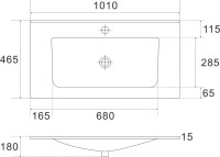 Мебель для ванной комнаты Art&Max Platino 100 подвесная, белый глянец, раковина AM7117-100