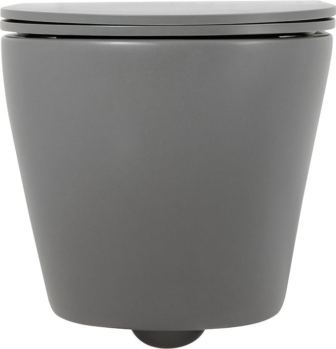 Унитаз подвесной BelBagno Colorato BB062CHR-GR безободковый, с микролифтом, матовый серый