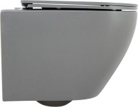 Унитаз подвесной BelBagno Colorato BB062CHR-GR безободковый, с микролифтом, матовый серый