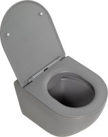 Унитаз подвесной BelBagno Colorato BB062CHR-GR безободковый, с микролифтом, матовый серый