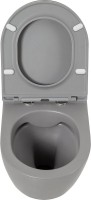 Унитаз подвесной BelBagno Colorato BB062CHR-GR безободковый, с микролифтом, матовый серый