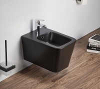 Биде подвесное SantiLine SL-50 прямоугольное, черное, матовое
