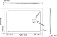 Поддон для душа Wasserkraft Neime 19T07 120x90, с сифоном